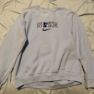 Custom Gildan Etsy Light Blue Nike Stitch Sweatshirt